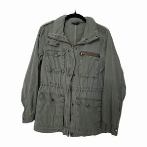 Escalier Army Green Military Utility Jacket Women S Pockets Gorpcore Boho Hooded